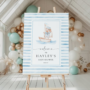 Sailor Beer Blue Stripe Welkom Poster