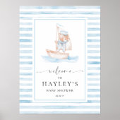 Sailor Beer Blue Stripe Welkom Poster (Voorkant)