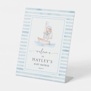 Sailor Beer Blue Stripe Welkom Reclamebord Met Voetstuk