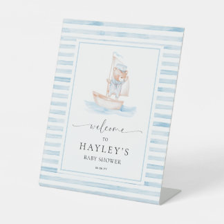 Sailor Beer Blue Stripe Welkom Reclamebord Met Voetstuk