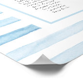 Sailor Beer Blue Stripe Zitplaatskaart Poster (Hoek)