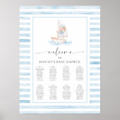 Sailor Beer Blue Stripe Zitplaatskaart Poster (Voorkant)