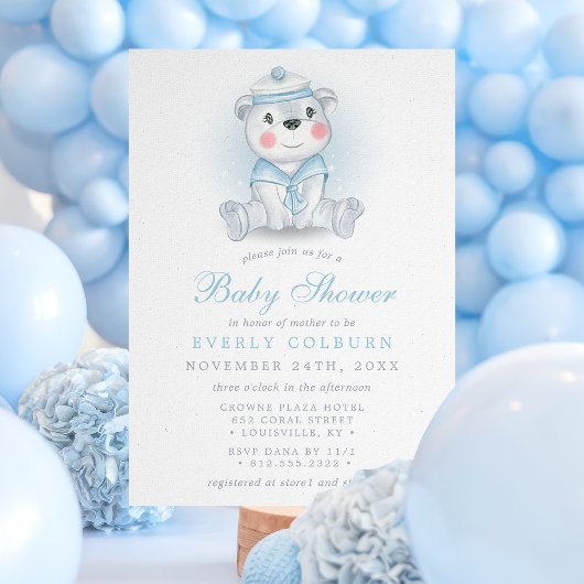 Sailor Beer Nautische Baby Shower Kaart