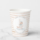 Sailor Beer Tan Stripe Baby shower Papieren Bekers (Achterkant)