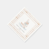 Sailor Beer Tan Stripe Baby shower Servet (Hoek)