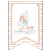 Sailor Beer Tan Stripe Verjaardag Bunting Flags Vlaggetjes (Eerste vlag)