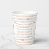 Sailor Beer Tan Stripe Verjaardag Papieren Bekers (Rechts)