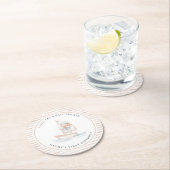 Sailor Beer Tan Stripe Verjaardag Ronde Kartonnen Onderzetter (Insitu)