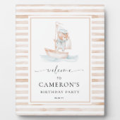 Sailor Beer Tan Stripe Welkom Fotoplaat (Voorkant)