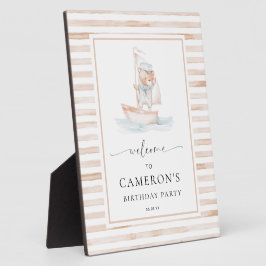 Sailor Beer Tan Stripe Welkom Fotoplaat