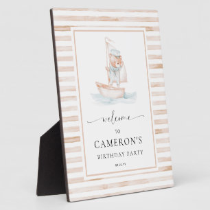 Sailor Beer Tan Stripe Welkom Fotoplaat