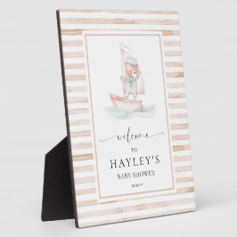 Sailor Beer Tan Stripe Welkom Fotoplaat