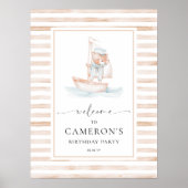 Sailor Beer Tan Stripe Welkom Poster (Voorkant)