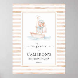 Sailor Beer Tan Stripe Welkom Poster