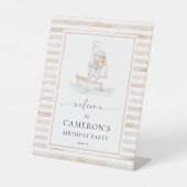 Sailor Beer Tan Stripe Welkom Reclamebord Met Voetstuk (Voorkant)