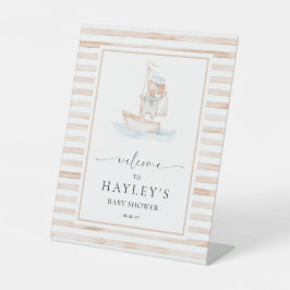 Sailor Beer Tan Stripe Welkom Reclamebord Met Voetstuk