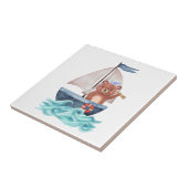 Sailor Beer Waterverf Nautical Waves Zee Boy Baby Tegeltje (Zijkant)