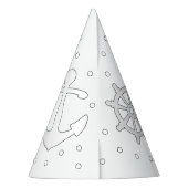 Sailor Birthday Party - Kleur uw eigen Pet Feesthoedjes (Achterkant)