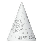 Sailor Birthday Party - Kleur uw eigen Pet Feesthoedjes (Links)