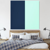 Sailor Blue en Mint Canvas Afdruk (Insitu (Slaapkamer))