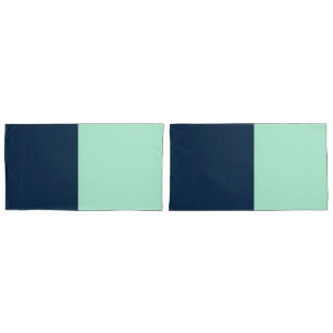 Sailor Blue en Mint Kussensloop