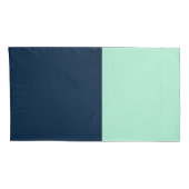 Sailor Blue en Mint Kussensloop (Achterkant-Rechts)