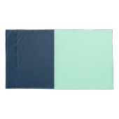Sailor Blue en Mint Kussensloop (Achterkant-Links)