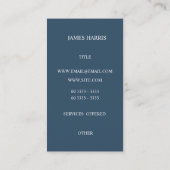 Sailor Blue Modern Geometric Visitekaartje (Achterkant)