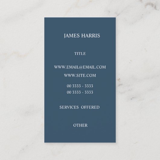 Sailor Blue Modern Geometric Visitekaartje (Achterkant)