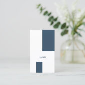 Sailor Blue Modern Geometric Visitekaartje (Staand voorkant)