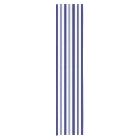 Sailor Blue Vertical Stripes Korte Tafelloper (Voorkant)