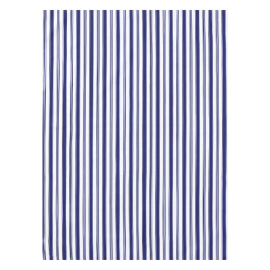 Sailor Blue Vertical Stripes Tafelkleed (Voorkant)