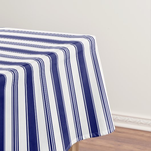 Sailor Blue Vertical Stripes Tafelkleed (Voorbeeld)