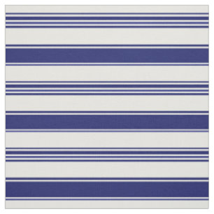 Sailor Blue & White Beach Stripes (middelgrote sch Stof