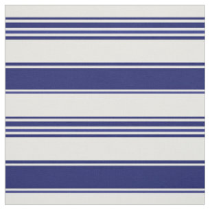 Sailor Blue & White Beach Stripes (op grote schaal Stof