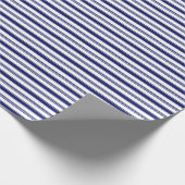 Sailor Blue & White Stripe (kleinschalig) Cadeaupapier (Hoek)