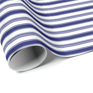 Sailor Blue & White Stripe (kleinschalig) Cadeaupapier