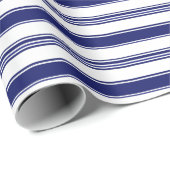 Sailor Blue & White Stripe (op grote schaal) Cadeaupapier (Rol Hoek)
