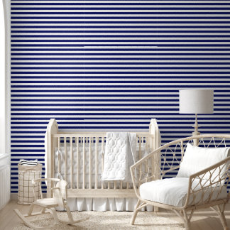 Sailor Blue & White Stripes (kleinschalig) Behang