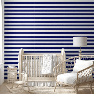 Sailor Blue & White Stripes (middelgrote schaal) Behang
