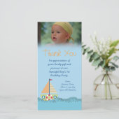 Sailor Boy Dank u voor de Gift Fotocard Bedankkaart (Staand voorkant)