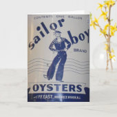 "Sailor Boy Oysters" Verjaardag Kaart (Gele Bloem)