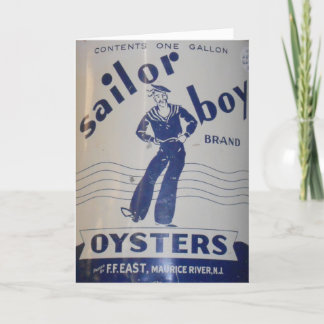 "Sailor Boy Oysters" Verjaardag Kaart