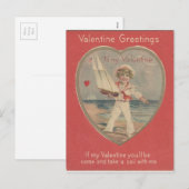Sailor Boy Valentijn Feestdagenkaart (Voorkant / Achterkant)