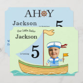Sailor Boys 5th Birthday Kaart (Voorkant / Achterkant)