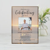 Sailor Captain Celebration of Life Photo Funeral Kaart (Staand voorkant)