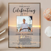 Sailor Captain Celebration of Life Photo Funeral Kaart