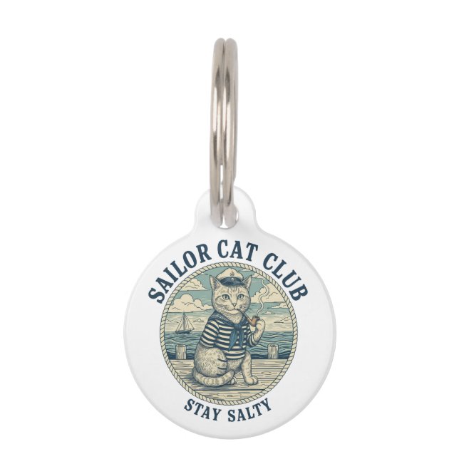 Sailor Cat Club Huisdierpenning (Voorkant)