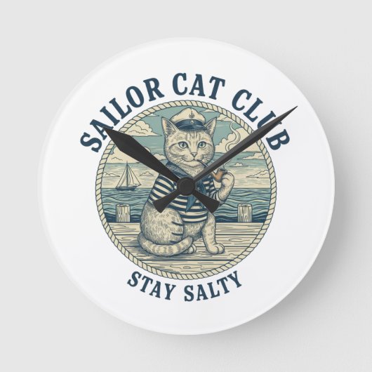 Sailor Cat Club Ronde Klok (Voorkant)