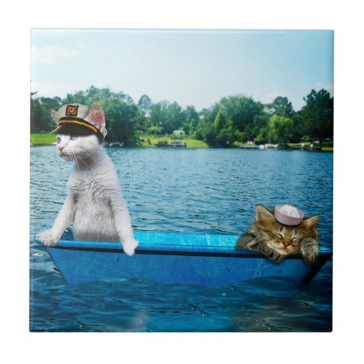 Sailor Cats Tegeltje (Voorkant)